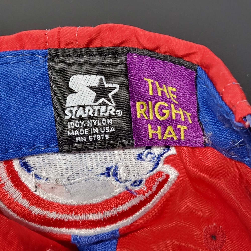 Vintage Starter Chicago Cubs MLB‎ Baseball Cap Snapback Hat Red Blue Nylon - Picture 6 of 8